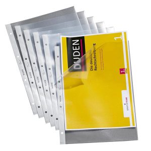 100 LEITZ 4784 Prospekthüllen A4 transparent genarbt, oben und seitlich offen, 0,13mm