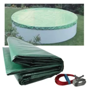 Abdeckplane Pool PEB Poolabdeckung Lichundurchlässig Winterabdeckplane rund Stahlwandbecken 640 cm