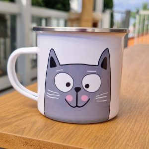 Ein Emaillebecher 300ml – Tigerlilly EP – Schnurrbert & Miezi
