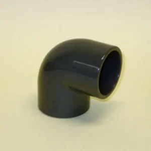 PVC Winkel 90° Klebemuffe Pool Verrohrung grau