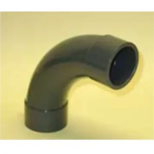 PVC Bogen 90° Klebemuffe Pool Verrohrung grau
