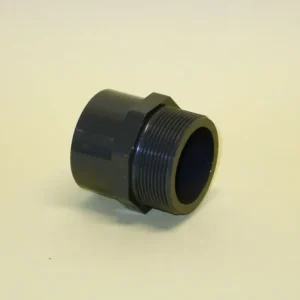 PVC Übergangsmuffe Klebemuffe mit Außengewinde Pool Verrohrung grau