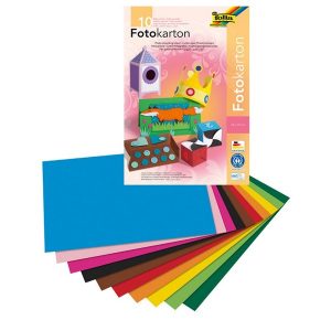 folia Fotokarton 10 Blatt farbsortiert 300 g/qm