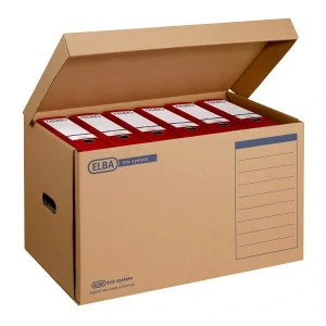 10 Archivcontainer ELBA tric system, 54,5 cm Außenbreite, braun