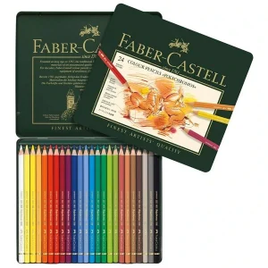 24 FABER-CASTELL POLYCHROMOS Buntstifte farbsortiert