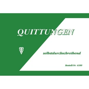 Quittungsblock 4100, MwSt. separat, selbstdurchschreibend, 2×40 Blatt