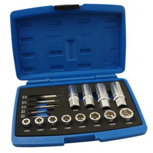 Ausdrehsatz für Schrauben, Muttern und Stehbolzen, 17-tlg.
