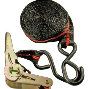 Knarren-Spannband, 5 m, 24 mm breit, mit 2 schweren Haken, TÜV/GS