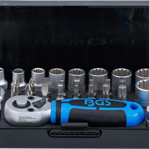 Steckschlüsselsatz 1/4″ Zoll 28 tlg. für Zollgrößen & Metrisch