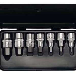 Steckschlüssel-Satz 1/2″, Innen-Sechskant, 7-teilig 3/16″-3/4″ AF, ELORA-770-INA