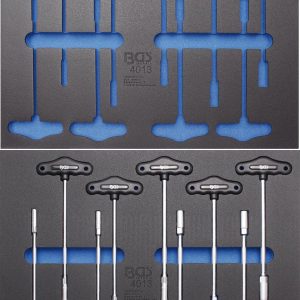 Werkzeugeinlage: T-Schlüssel Innensechskant-Set 9-tlg. leer / gefüllt