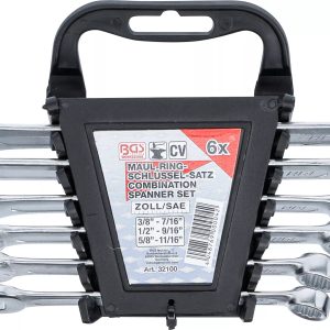 Maulringschlüssel-Satz in Zollgrößen, 3/8″ – 11/16″, 6-tlg.
