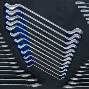 Werkstattwageneinlage XL: Maul -/ Doppel-Ringschlüssel / Doppel-Maul- & Ratschenringschlüssel Satz 57-tlg.