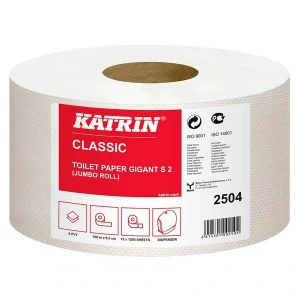 KATRIN Jumbo-Toilettenpapier Gigant S2, 2-lagig, 12 Rollen
