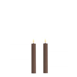 Deluxe Homeart Led Dinnercandle 2 Stück 15 cm Mocca