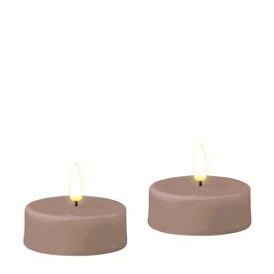 Deluxe Homeart Led Jumbo Teelicht 2 Stück Rose
