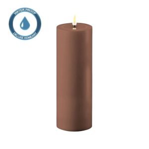 Deluxe Homeart Led Candle Mocca 7,5 x 20 cm Outdoor