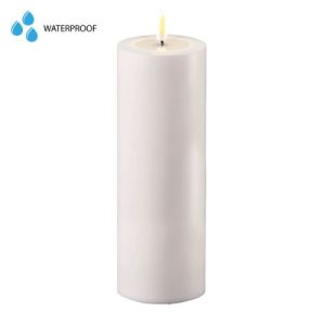 Deluxe Homeart Led Candle Weiß 7,5 x 20 cm Outdoor