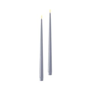 Deluxe Homeart Led Shiny Dinnercandle 2 Stück 38 cm Dust Blue