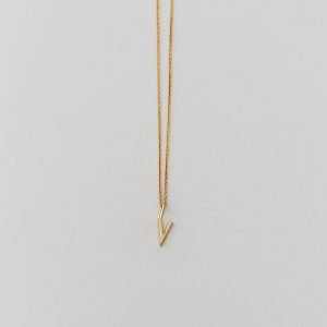 Design Letters – Buchstabe V (10 mm) – mit oder ohne Kette – 18K vergoldet