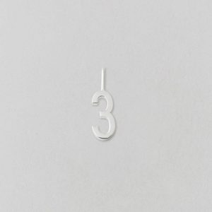 Design Letters Zahl 3 (10mm) Silber