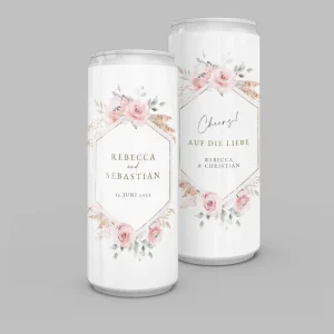 Personalisierbare Dosen Aufkleber “Pampas+Peonies” 10er-Set