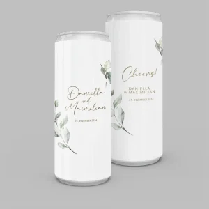 Personalisierbare Dosen Aufkleber “Eukalyptus” 10er-Set