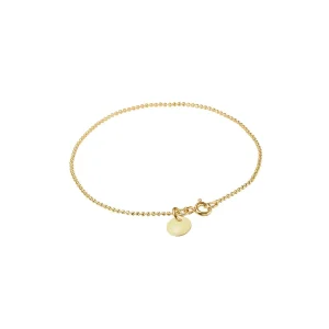 Enamel Armband Ball Chain Beige