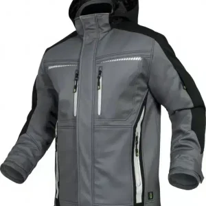 Leibwächter Winter Arbeitsjacke Softshell FLEX LINE grau-schwarz