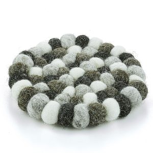 Glasuntersetzer aus Wollfilz GRIGIO grau – cilio