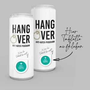 Personalisierbare Dosen Aufkleber “Hangover Kit JGA (Ring)” 10er-Set