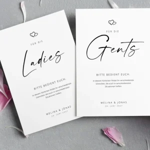 „Notfallkörbchen“ Schild Hochzeit – modern