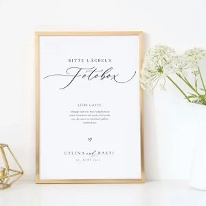 „Fotobox“ Schild – elegant