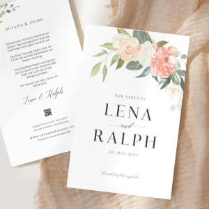 Hochzeitseinladung Vorlage “Blumenmeer”