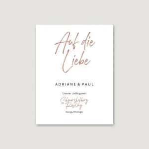 Flaschenetiketten “Burnt Orange” personalisierbar