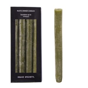 Home Society Dinner-Kerzen Grün 24 cm