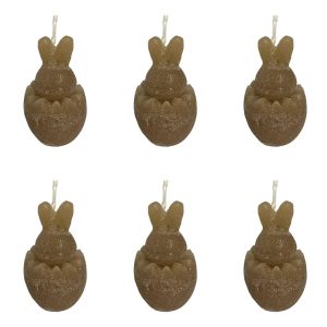 Home Society Osterhase Ei Candle Box 6 Stück Sand