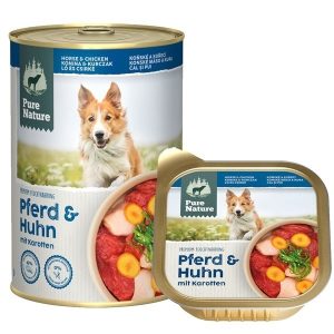 Hundefutter PureNature mit Pferd, Huhn und Karotten