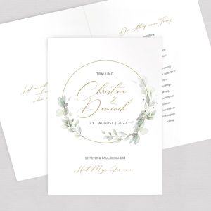 Kirchenheft Umschlag “Eukalyptuskranz”