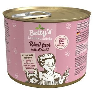 Betty’s Landhausküche Rind und Leinöl – Hunde Nassfutter