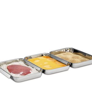 Panierstation 3-tlg. Edelstahl – Küchenprofi