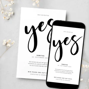 Save the Date Karte “Brush Lettering”