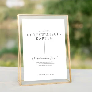 „Geschenketisch“ Schild für die Hochzeit – pure