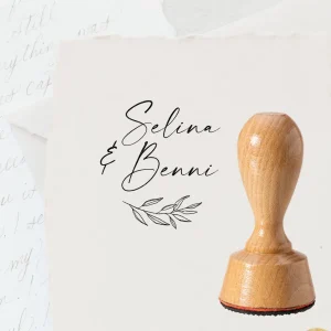 Namen Stempel Hochzeit mit Zweig