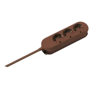 BACHMANN SMART 3-fach Steckdosenleiste 3,0 m braun