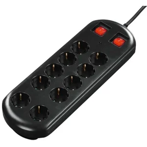 hama 10-fach Steckdosenleiste mit Überspannungsschutz 2,0 m, versch. Farben