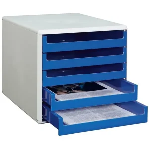 Schubladenbox DIN A4 mit 5 Schubladen, versch. Ausführungen