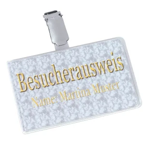25 DURABLE Namensschilder mit Clip, 9,0×5,4 cm