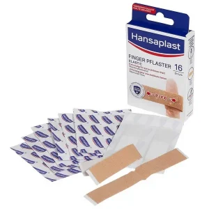 16 Hansaplast Fingerpflaster ELASTIC Strips á 12×1,9cm