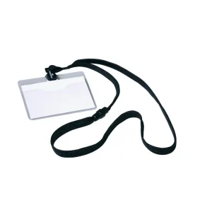 10 DURABLE Namensschilder mit Textilband, versch. Farben, 9,0×6,0 cm